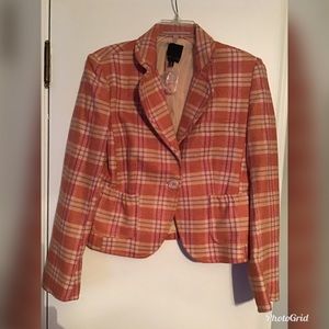 LIMITED Wool feel plaid blazer